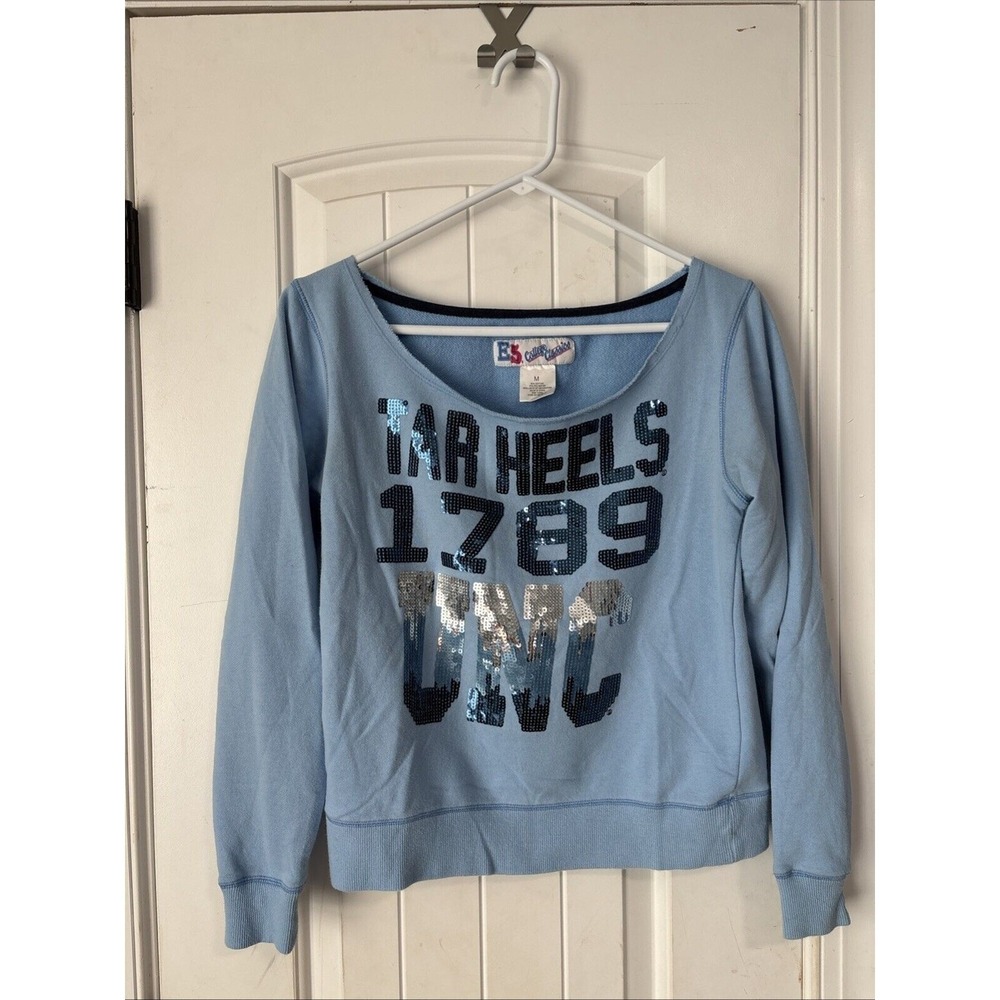 North Carolina Tar Heels NCAA Women's Sequin Sweatshirt E-Five Medium